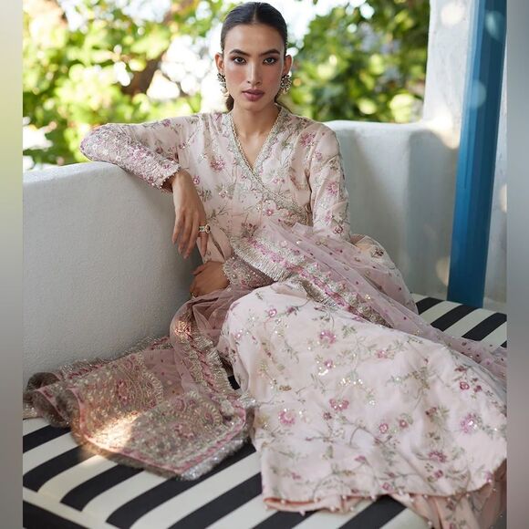 FAIZA SAQLAIN PAKISTANI LUXURY DESIGNER PARTY DRESS - Picture 5 of 15